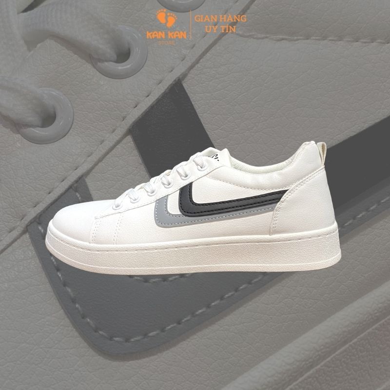 Giày Thể Thao Nam Sneaker KA035 Giầy Thể Thao Trắng Đen Thời Trang Cổ Thấp Hot Trend Size 39-43 KanKanStore