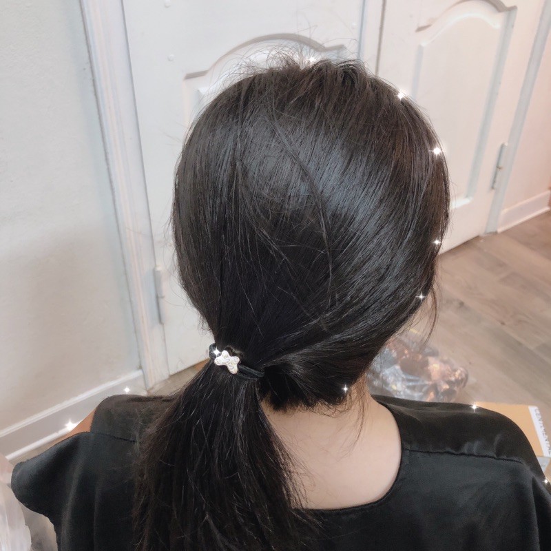 Chun buộc tóc hoạ tiết trơn hàn quốc siêu dai siêu bền thun buộc tóc