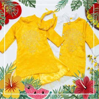 🌸Áo Dài Tết🌸 Chất NHUNG LỤA Cao Cấp Cho Bé Từ 11kg - 31kg, Họa Tiết Trẻ Em THANH LỊCH, Mẫu Cách Tân