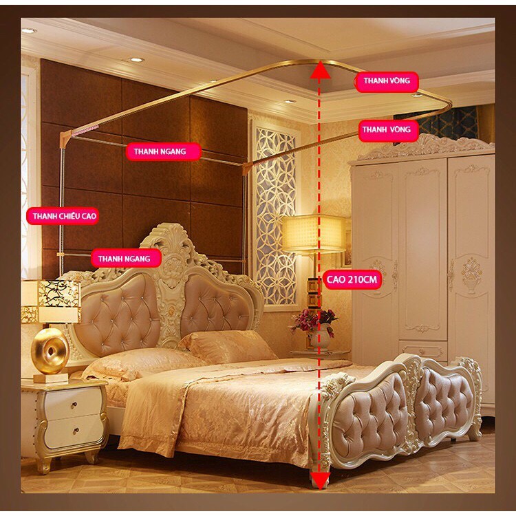Màn khung Không khoan tường- Mùng ngủ cao cấp EASY DREAM đẹp  chống muỗi