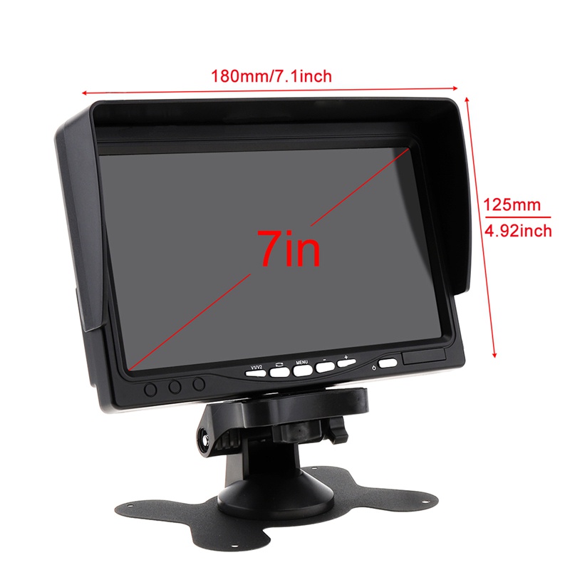 Màn Hình LCD 12V-24V 7 Inch TFT Màu HD Cho Xe Hơi Xe Tải CCTV