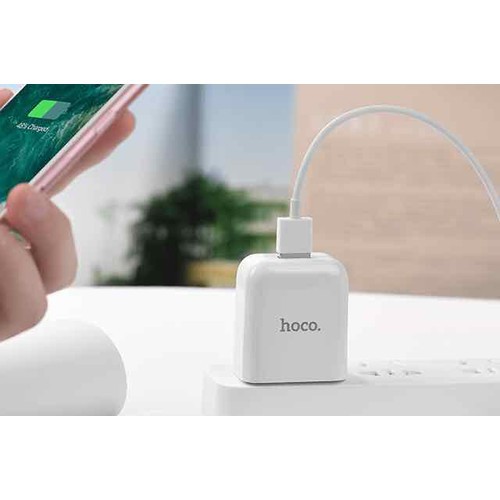 Củ sạc nhanh Hoco C49 Chân Cắm US Tiêu Chuẩn 3C cốc sạc 2A sạc iphone/android - Chính Hãng Hoco