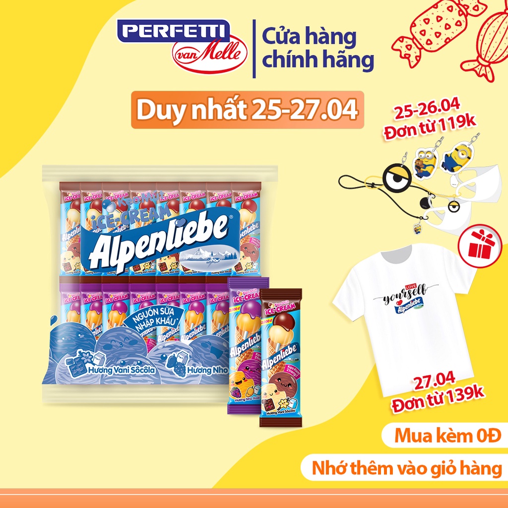 Kẹo Mút Alpenliebe Ice-Cream Gói 32 Que