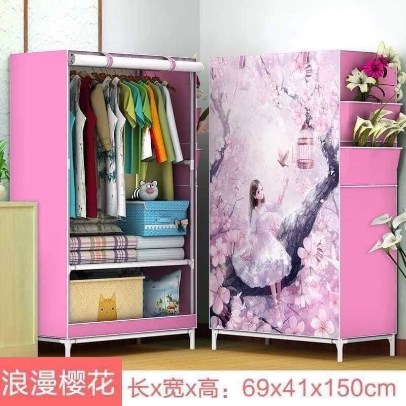 Tủ Vải 3D 1 Buồng 2 Buồng 3 Buồng Ngăn treo quần áo tiện dụng