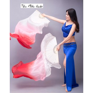 Quạt lụa múa cổ trang dài