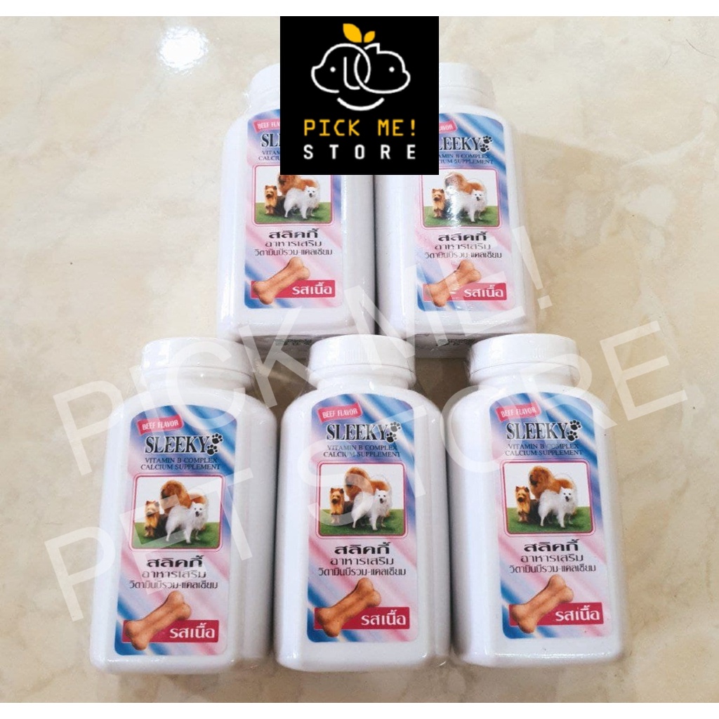 [Date T10/2023] Vitamin &amp; Canxi Sleeky Thái Lan cho Chó Mèo
