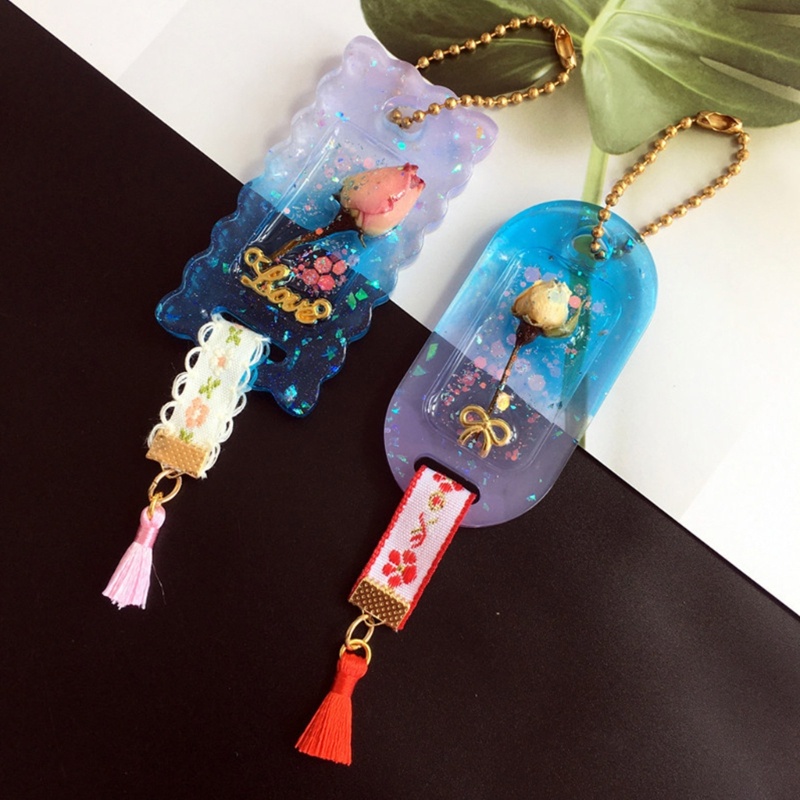 Khuôn Silicone Làm Móc Khóa Kiểu Dáng Hình Học Độc Đáo