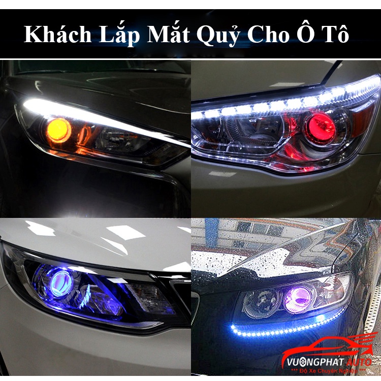 Vòng Led Mắt Quỷ Lắp Bi Cầu Led, Độ Đèn Led Mắt Quỷ Nhiều Màu Cho Ô Tô Xe Máy - Vượng Phát Auto Cam Kết Chính Hãng