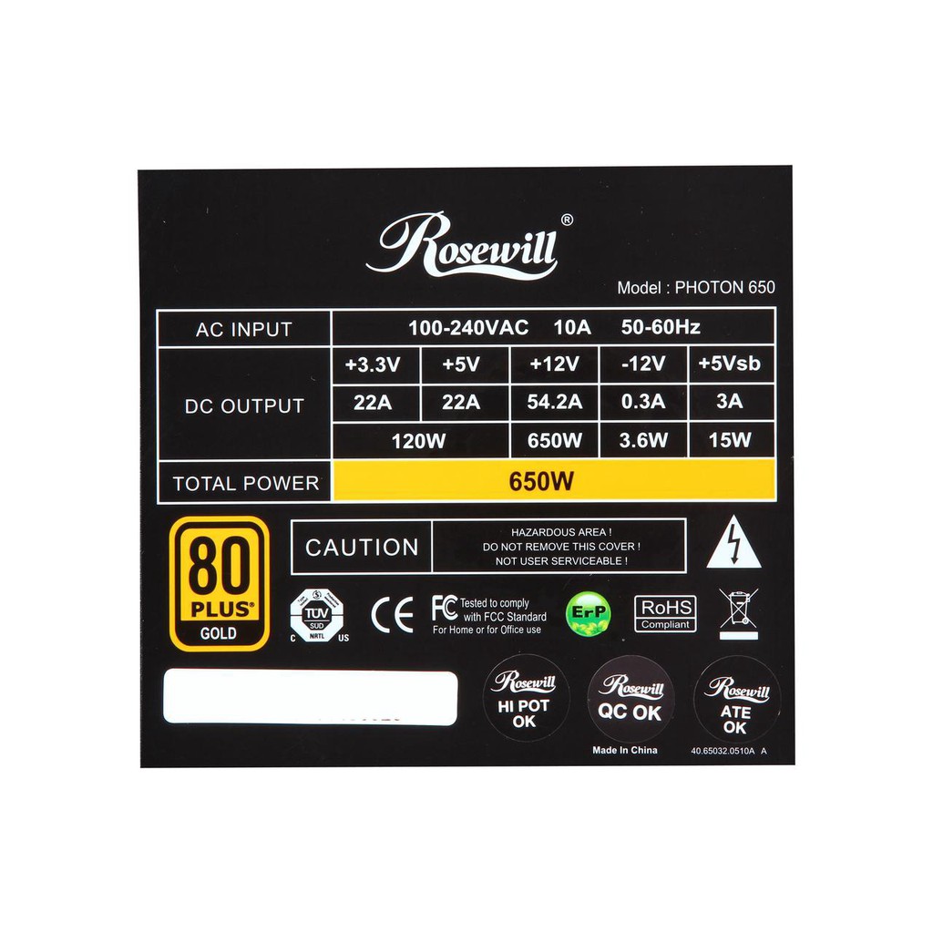 Dây Cáp Điện Modullar Cho Nguồn Rosewill PHOTON (650W-850W)