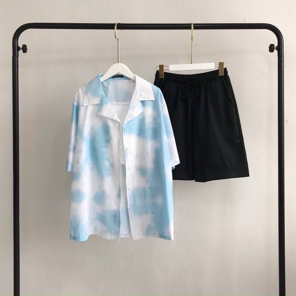 Áo sơ mi unisex SIB Clothing sơ mi loang form rộng SIB018