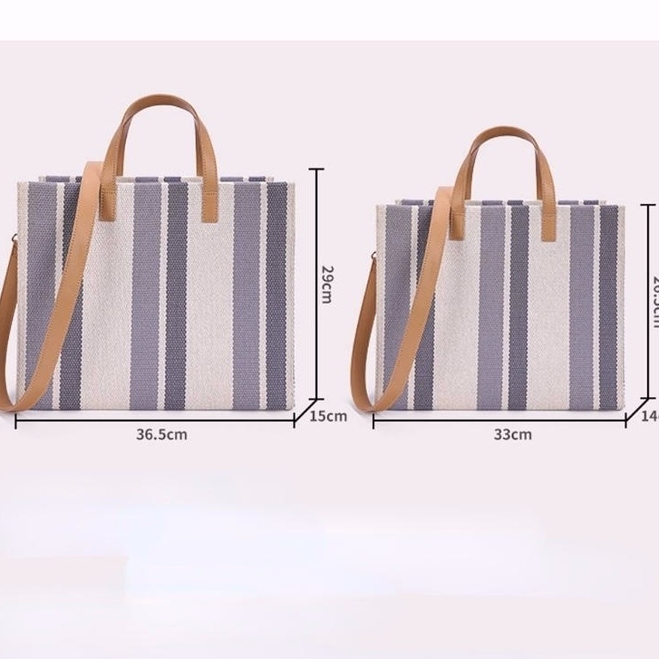 Túi Xách Đeo Vai Vải Canvas Cỡ Lớn Có Dây Đeo Vai Dành Cho Học Sinh