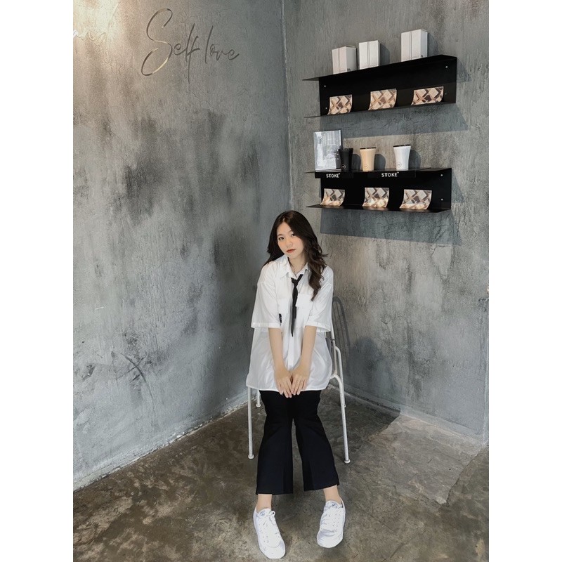 [Mã SKAMFSW175 giảm 10K đơn 50K] ‼️ ÁO SƠ MI TRẮNG TAY LỠ BBC KÈM CÀ VẠT | BigBuy360 - bigbuy360.vn