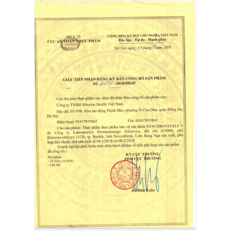 SYNCHROVITALS V SIBERI BỔ PHẾ BẢO VỆ HỆ HÔ HẤP | BigBuy360 - bigbuy360.vn