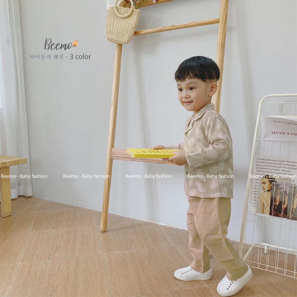 Set trang phục cho bé trai/ bé gái pijama lá Beemo 20BL