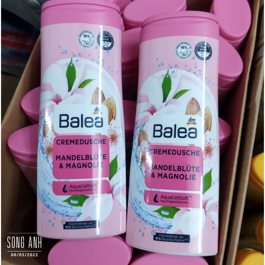 Sữa tắm Balea 300ml dưỡng da hương thơm nhẹ nhàng phù hợp với cả gia đình, hàng nội địa Đức