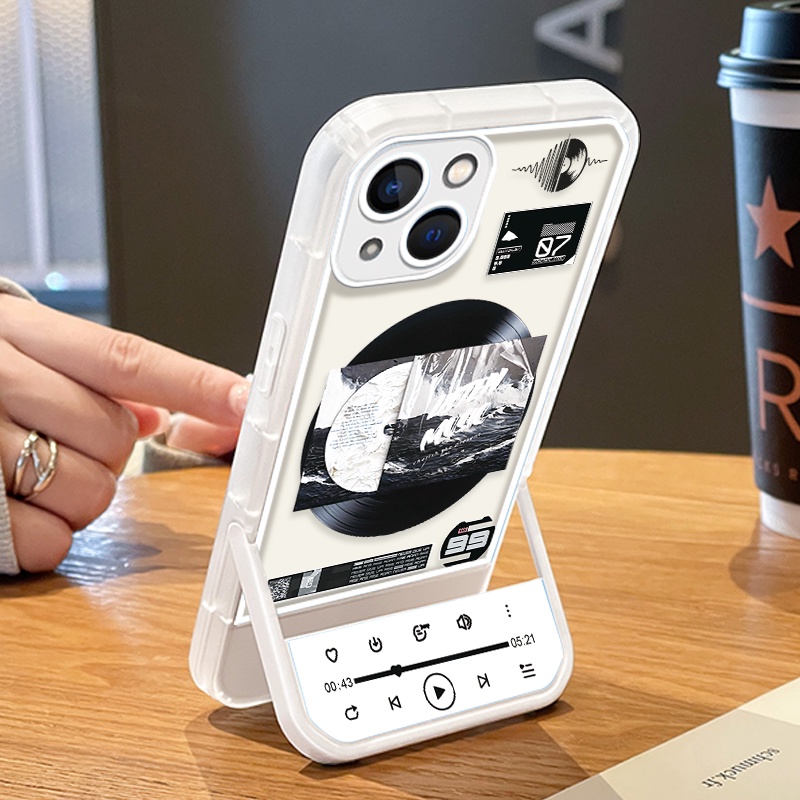 Ốp Điện Thoại Silicone Mềm Trong Suốt Có Chân Đế Cho IPhone 11 12 13 Pro MAX XR 6 6S 7 8 SE 2020 Plus X XS MAX