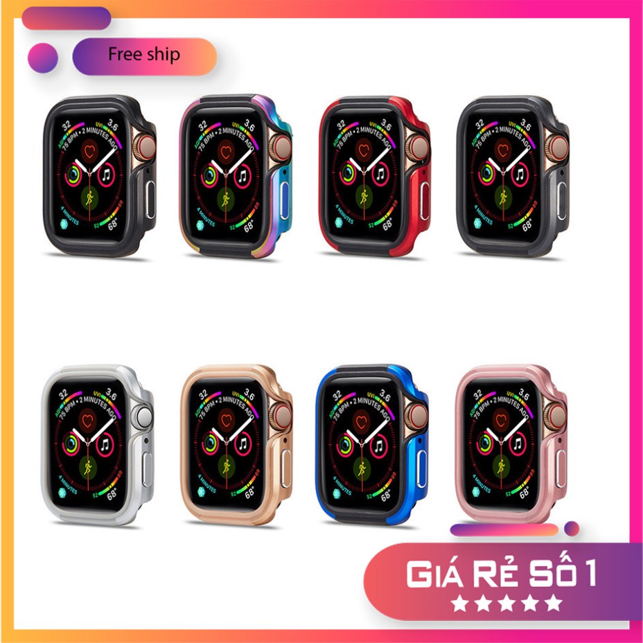 Ốp viền nhôm chống sốc cho Apple Watch 1/2/3/4/5/6/se 38mm 40mm 42mm 44mm