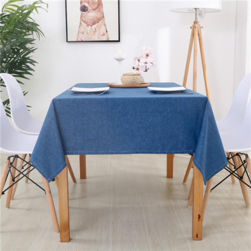 Decorative Table Cloth Rectangular Tablecloths Dining Table Cover Solid Color Cotton Linen Tablecloth Dining Table Cover