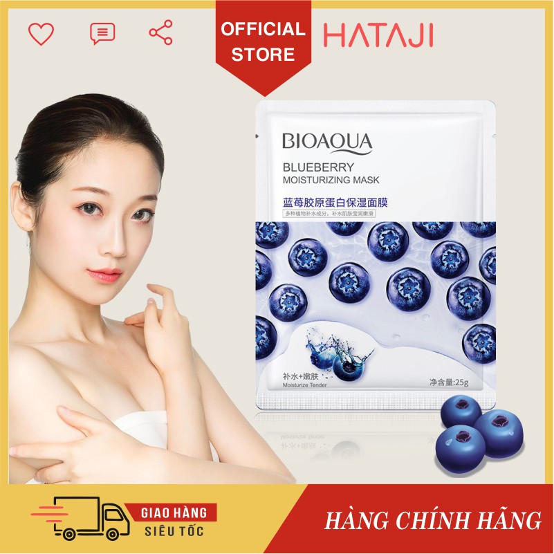 Mặt nạ việt quất Bioaqua dưỡng trắng ngăn ngừa nếp nhăn