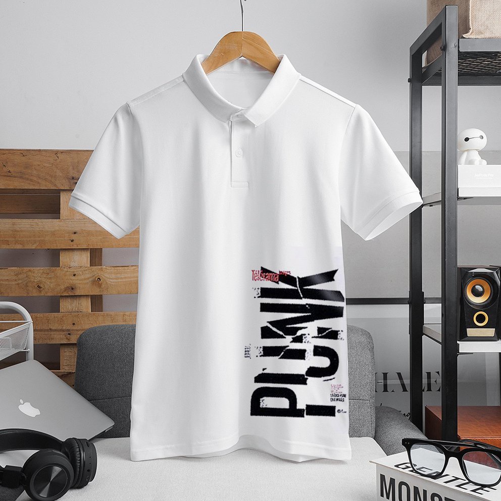 Áo Polo Nam Trắng áo thun có cổ Polo phong cách lịch lãm Phông nam cổ trụ in 3D sắc nét chất vải thoáng mát -B&W POLO157