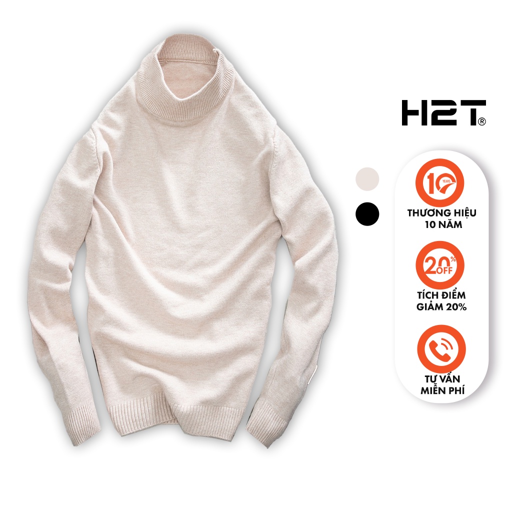 Áo Len Nam H2T Thiết Kế Cổ 3 Phân, Form Slimfit Ôm Người Tôn Dáng, Cùng Chất Len Cao Cấp Giữ Nhiệt Tốt 1392
