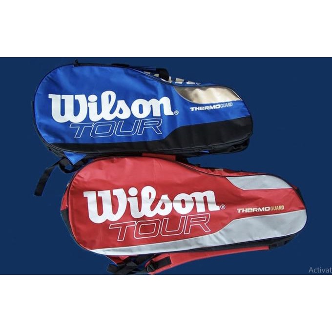 Túi Đựng Vợt Cầu Lông Tennis Wilson Tour 3 Có Khóa Kéo Tiện Lợi