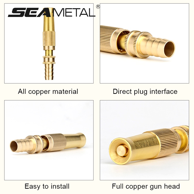 Vòi Phun Nước Rửa Xe Hơi / Tưới Vườn Dạng Nén Chữ T Bằng Đồng