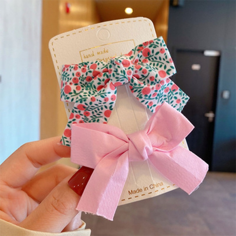 Set 2 Kẹp Tóc Cá Sấu Hình Hoa Màu Kẹo Ngọt Phong Cách Công Chúa Cho Bé Gái