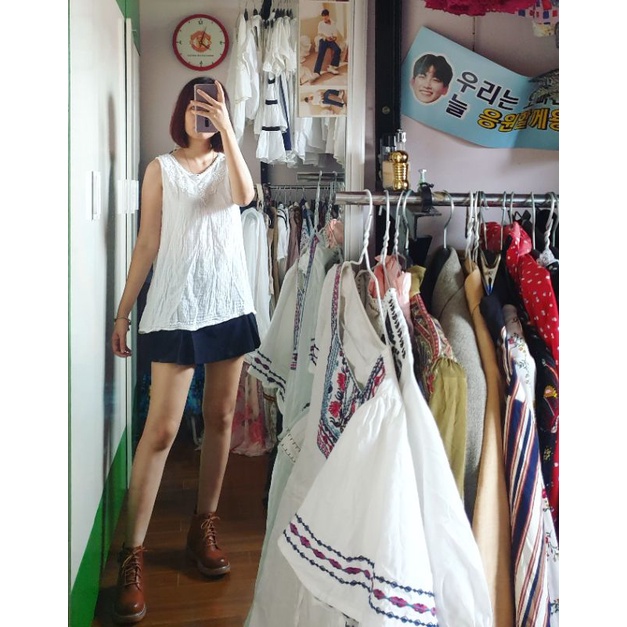 2hand- Áo trắng xô