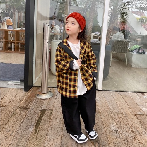 Bộ Áo Thun Tay Dài Dáng Rộng + Quần Dài Phong Cách Hip hop Thời Trang Mùa Thu Dành Cho Bé Gái 3-8 Tuổi