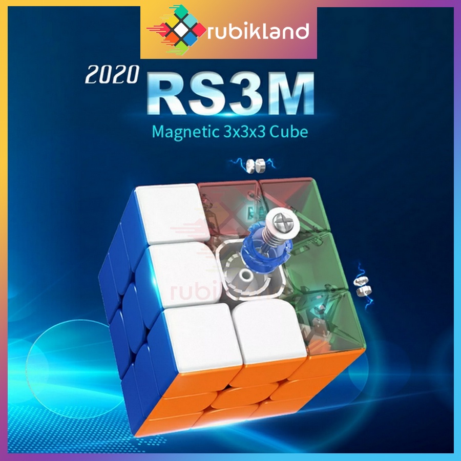 Rubik 3x3 RS3M 2020 MF3RS3 M Có Nam Châm Rubic 3 Tầng Stickerless 3x3x3 Đồ Chơi Trí Tuệ Trẻ Em