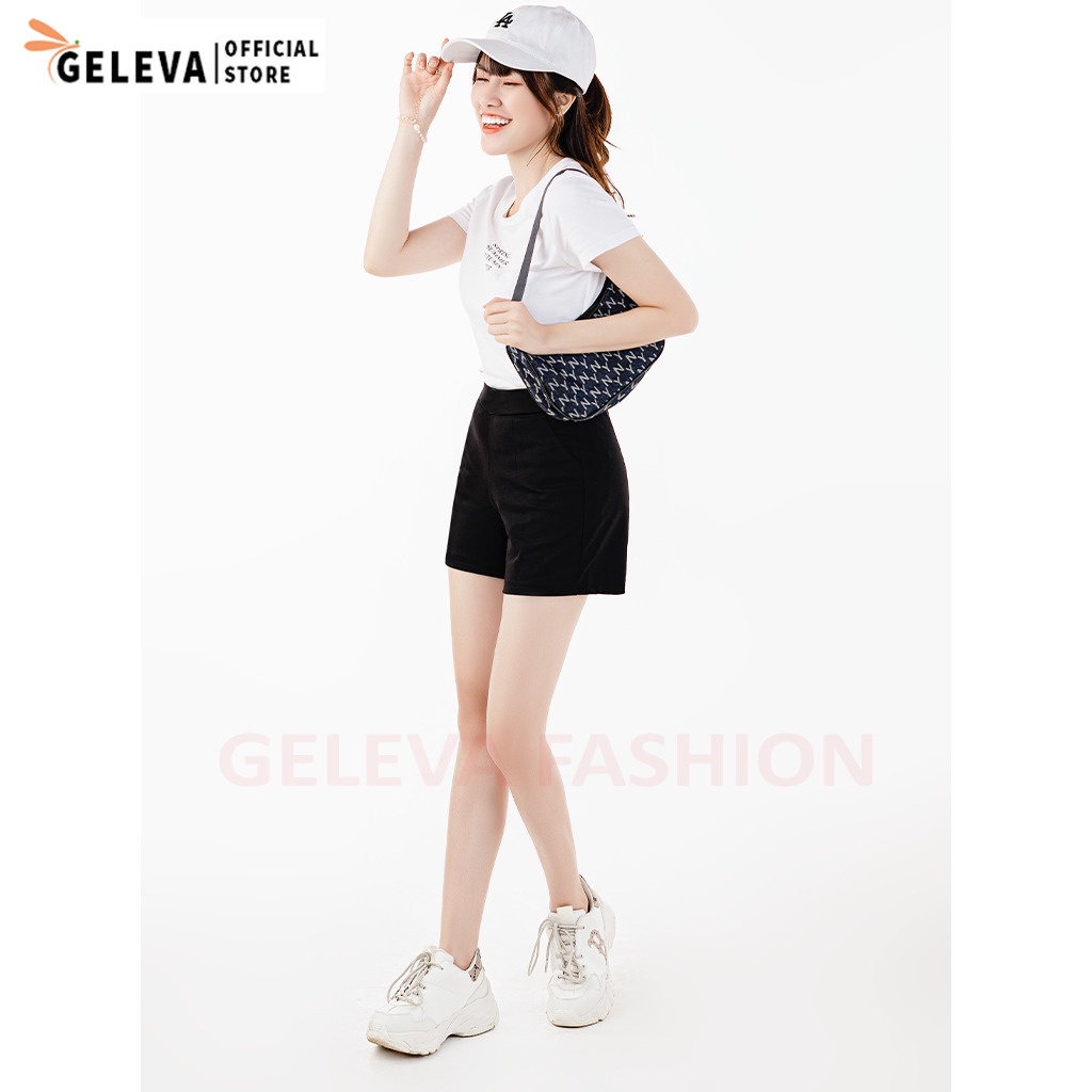 Quần short nữ chất Umi Hàn co dãn Cao cấp dày dặn, Quần sooc đùi nữ vải thun ôm mông Geleva LEG428 | BigBuy360 - bigbuy360.vn