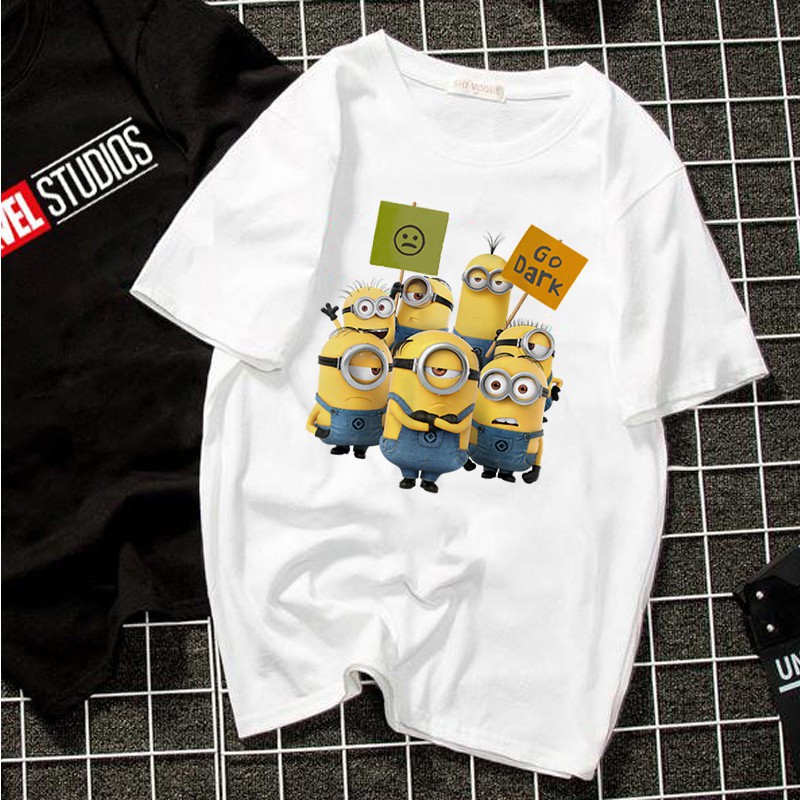 Áo thun nam nữ Unisex chất Cotton siêu mát - in hình minion go dark cute