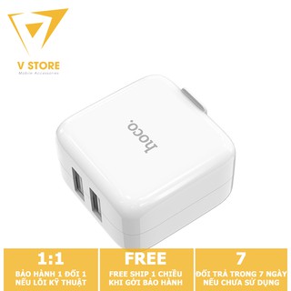 CÓC SẠC 2 CỔNG USB 2.0A HOCO C54 - MÀU TRẮNG [HOCO ĐÀ NẴNG]