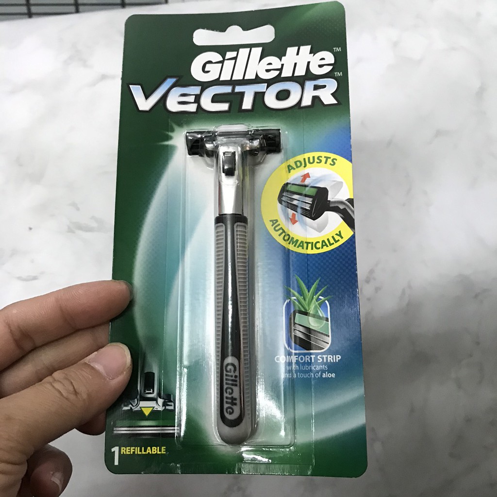 [ CHÍNH HÃNG ] Dao cạo râu Gillette Vector ( cán + 1 lưỡi dao đi kèm )