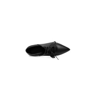 Giày boots nữ cổ ngắn cột dây sang trọng