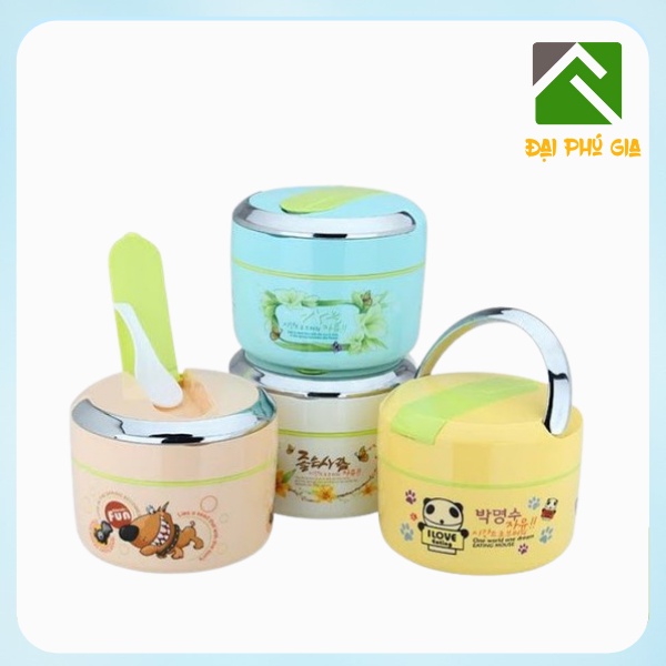 Cặp lồng giữ nhiệt QQ 1l 2 tầng thiết kế dễ thương làm từ inox cao cấp