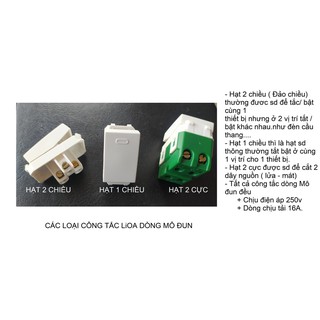 CÔNG TẮC 2 CỰC LiOA - MÔ ĐUN.