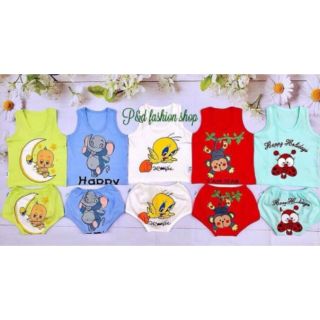 Combo 5 bộ ba lỗ quần chip cho bé