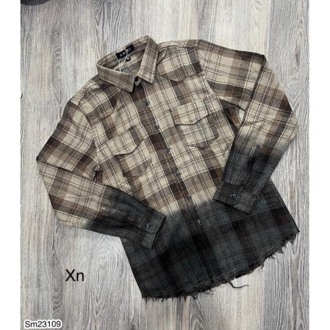 [Sẵn Hàng] Áo Sơ Mi Nam Ami Vải Loang Cao Cấp - Áo Sơ Mi Ami Màu Loang Có Túi Cho Nam