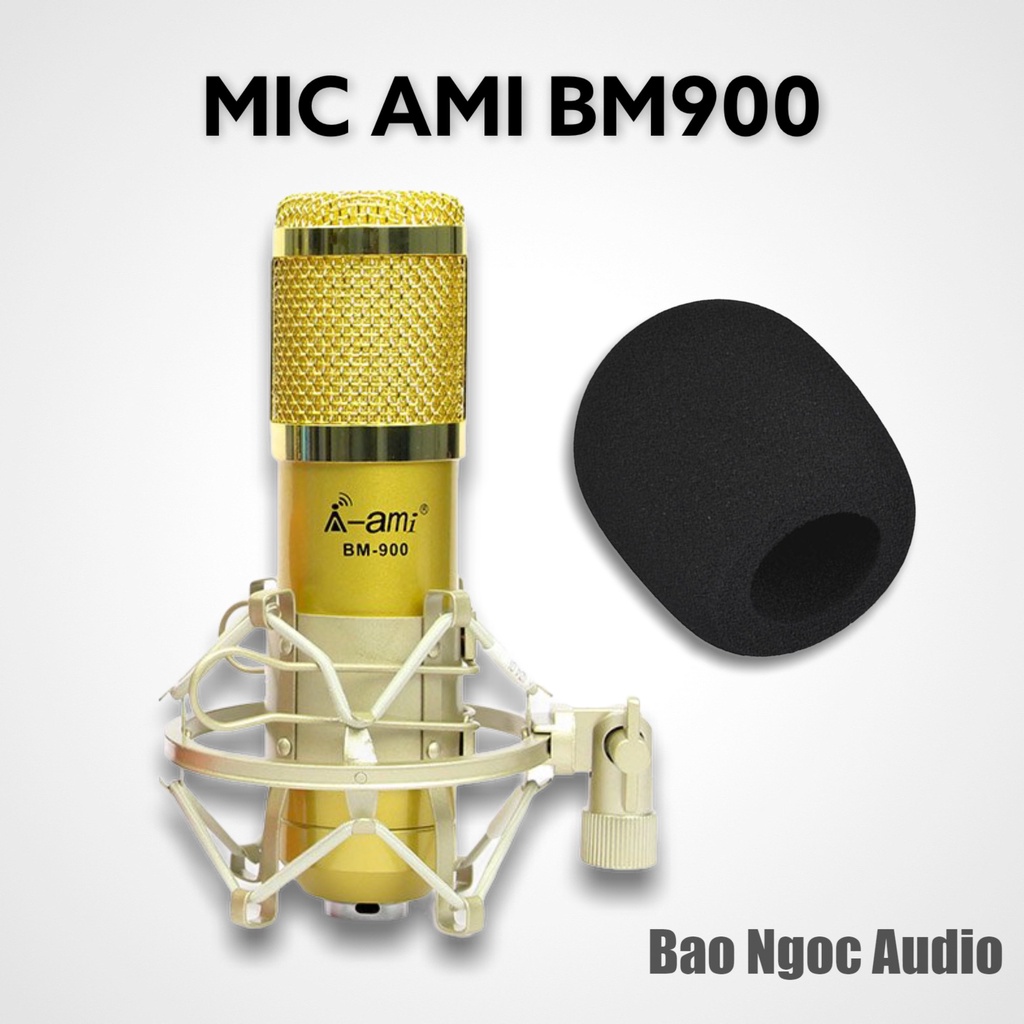 MICRO AMI BM900 ⚡ LOẠI 1 CHÍNH HÃNG⚡ Thu Âm Livestream Hát Karaoke Cao Cấp BM900 AMI chuyên nghiệp Bảo Hành 1 Năm