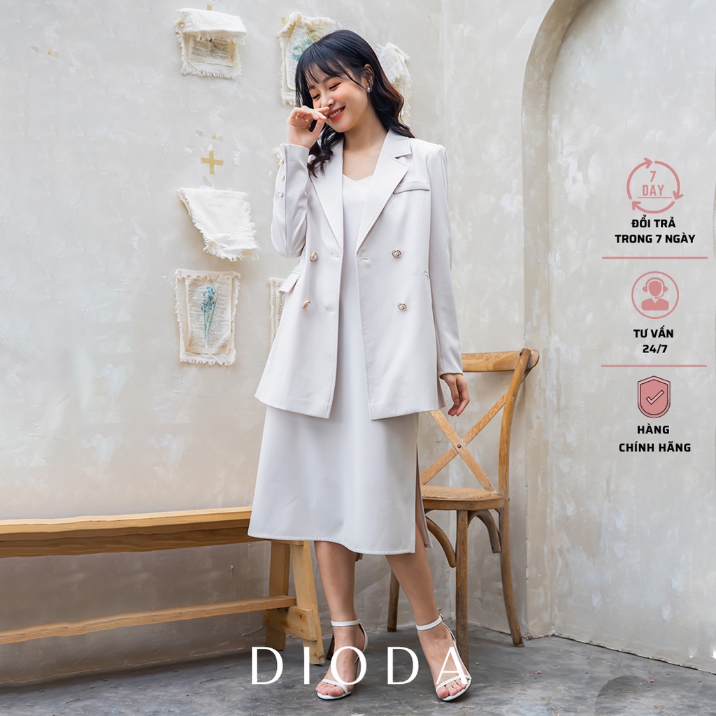[SÉT RỜI] Áo Khoác Blazer Màu Kem - Dioda - Có Bán Áo Rời Và Cả Set