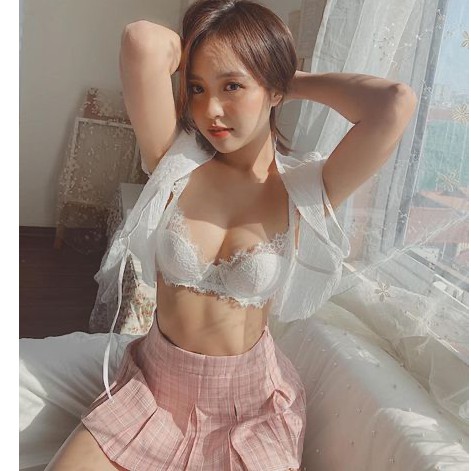 [Clip quay thật] BỘ ĐỒ LÓT CÁNH TIÊN REN QUYẾN RŨ CÓ GỌNG 9228 | BigBuy360 - bigbuy360.vn