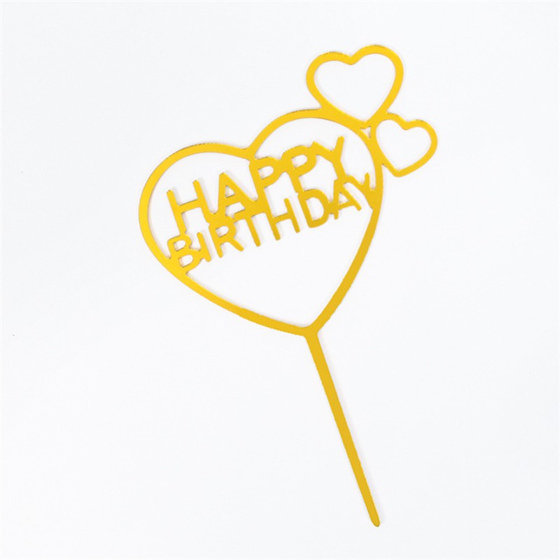 10 Topper cắm bánh kem hình chữ HAPPY