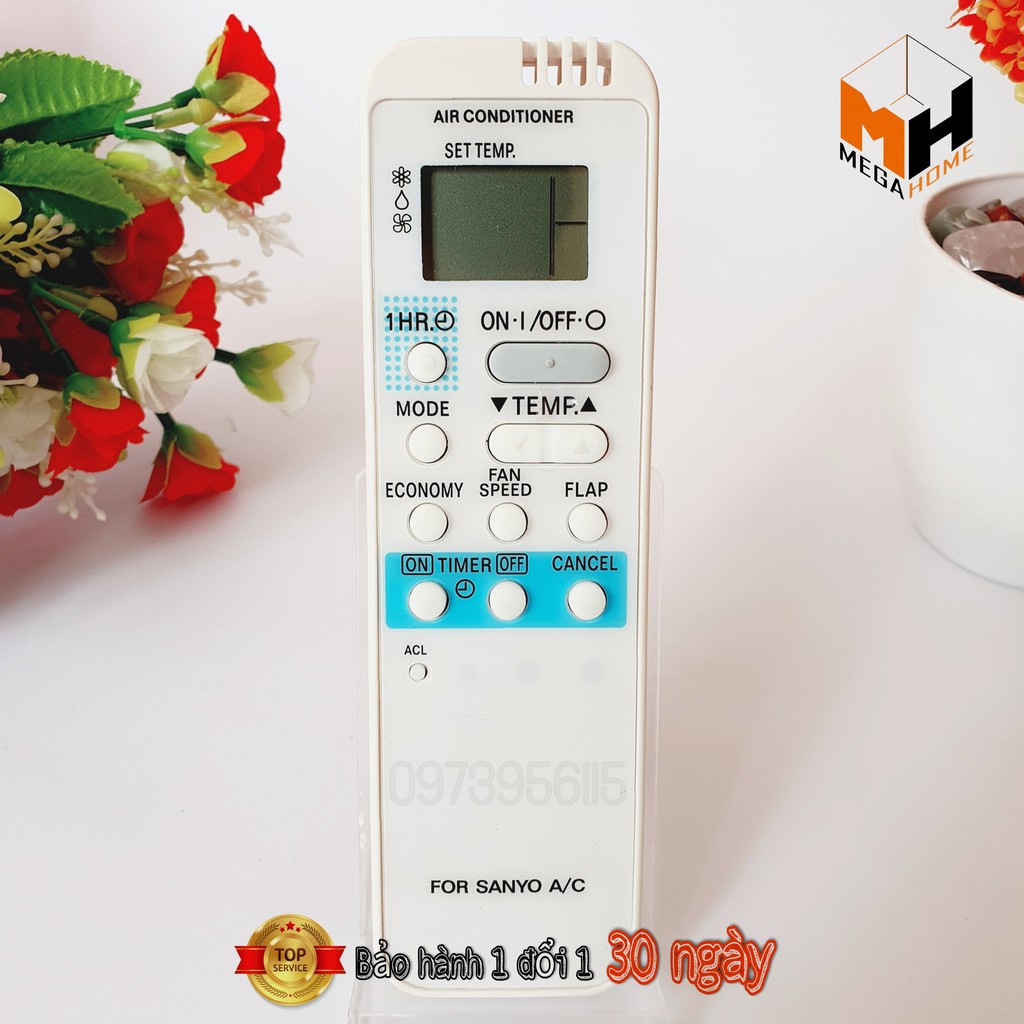 Điều khiển điều hòa SANYO - Remote máy lạnh SANYO hàng loại 1, bảo hành đổi trả 30 ngày