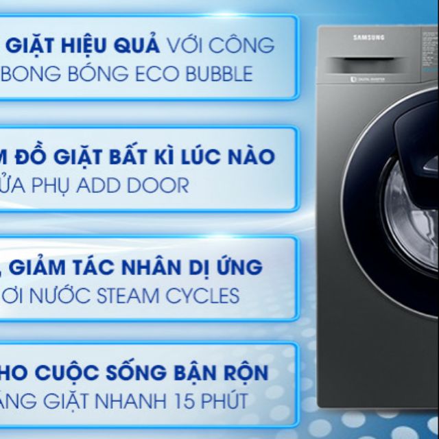 Máy giặt Samsung Addwash inverter 9 KG WW90K54E0UX. NEW
