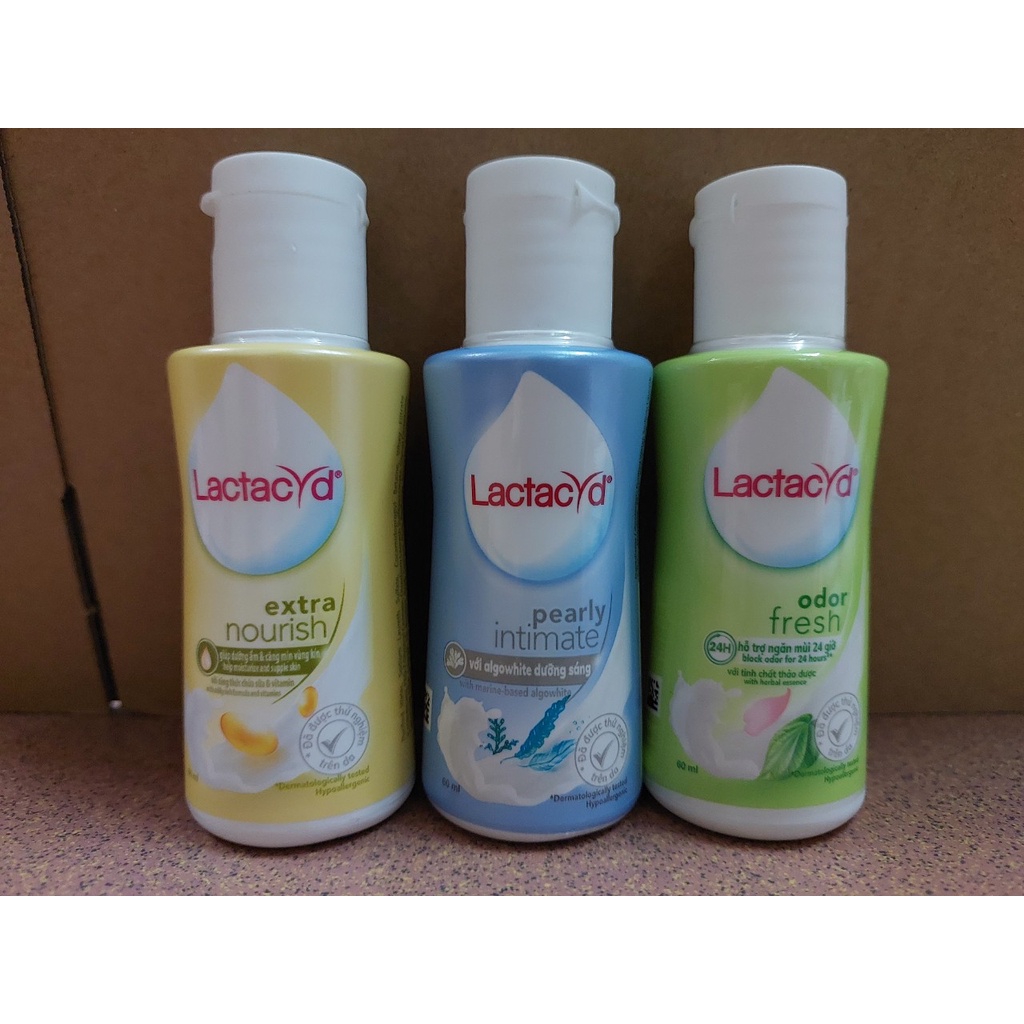 Dung Dịch Vệ Sinh Lactacyd 60ml Lá Trầu Không& Nước Hoa Hồng