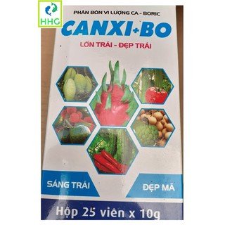PHÂN BÓN VI LƯỢNG CANXI+BO: LỚN TRÁI ĐẸP TRÁI, HẠN CHẾ NỨT TRÁI THỐI TRÁI (HỘP 25VIÊN X 10G)