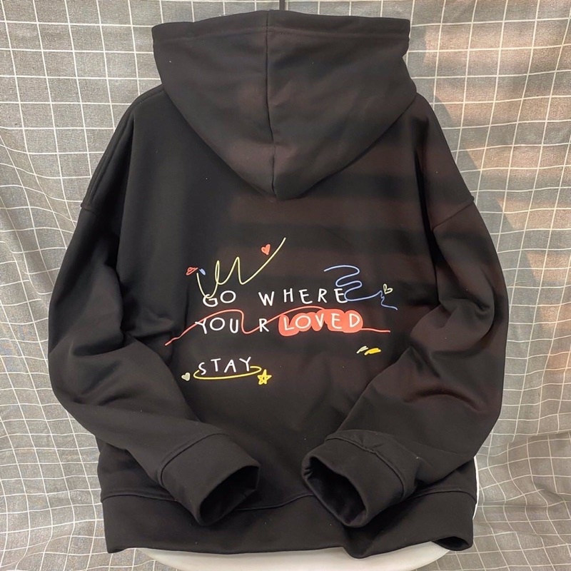 Áo Khoác Hoodie Zip STAY Form Rộng Oversize Unisex Vải Nỉ Bông - Yowol SG
