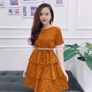 [BÁN GIÁ GỐC] [FREE SHIP ĐƠN HÀNG 99K]  đầm xòe chấm bi thoitrangshop2019